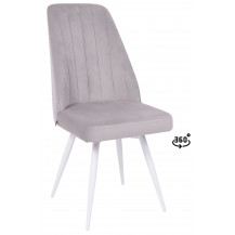 Стул поворотный Leonard M-R1 360 d08 platinum lux/белый