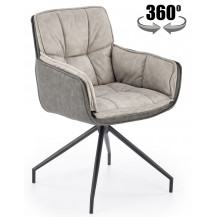 Стул поворотный Halmar K523 серый/черный