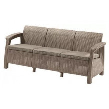 Скамья трехместная CORFU II MAX LOVE SEAT капучино