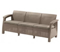 Скамья трехместная CORFU II MAX LOVE SEAT капучино
