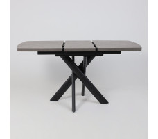 Стол раздвижной LEONEL-110 110(145)*80 дымчатая керамика/черный