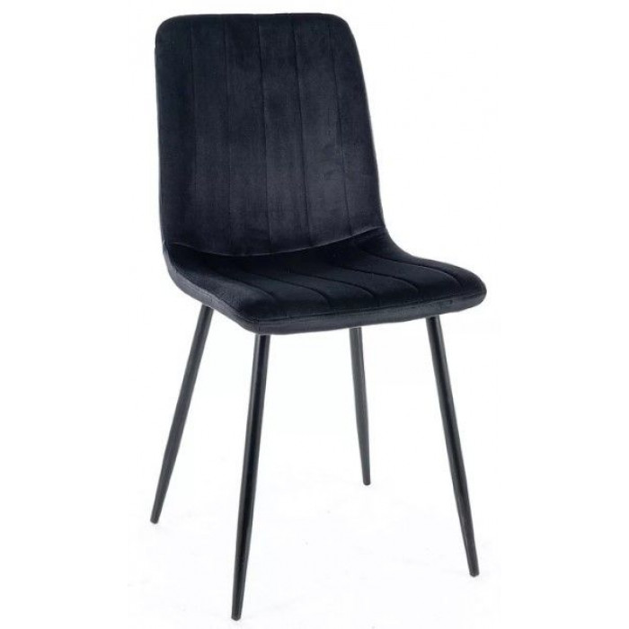 Стул Signal ALAN (Алан) Velvet Bluvel 19 черный/черный