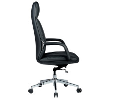 Кресло SPARX Valmor PU Chrome / Black экокожа/черный