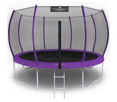 Батут с защитной сеткой Calviano 374 см - 12ft OUTSIDE master purple (фиолетовый)