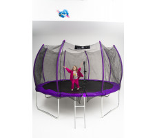 Батут с защитной сеткой Calviano 374 см - 12ft OUTSIDE master purple (фиолетовый)