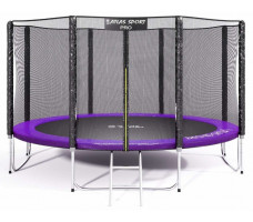 Батут Atlas Sport 435 см - 14ft PRO (усиленные опоры) фиолетовый