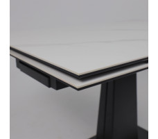 Стол раздвижной AV 2119 1200 (1800)*800 белый матовый SNOW WHITE/черный