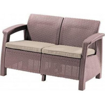 Скамья двухместная CORFU II LOVE SEAT капучино Скамья двухместная CORFU II LOVE SEAT капучино