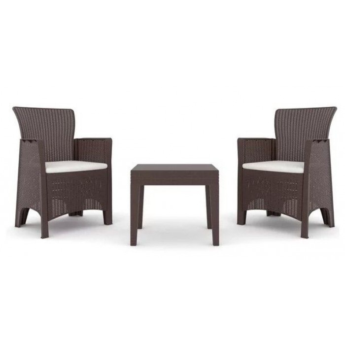 Набор садовой мебели TROYA BALCONY SET коричневый