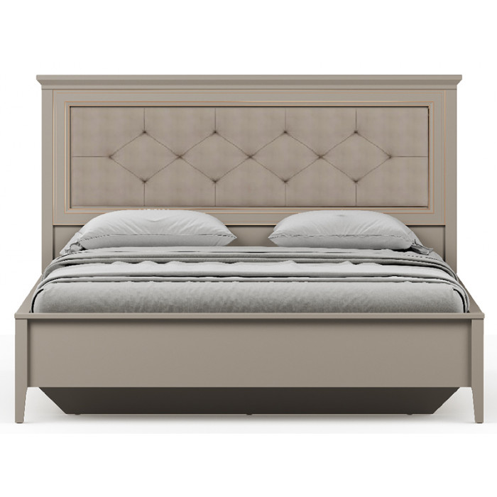 Кровать Classic LOZ160х200 Д 160*200 глиняный серый (с гибким основанием) с мягким изголовьем
