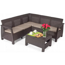 Комплект мебели Corfu Relax Set коричневый Комплект мебели Corfu Relax Set коричневый
