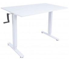 Стол с регулируемой высотой Manual Desk Light White 120*65*1,8 см