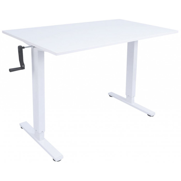 Стол с регулируемой высотой Manual Desk Light White 120*65*1,8 см