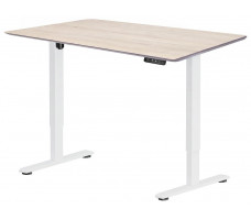 Стол регулируемый Wooden Electric Desk Prime White 130*75*2,7 (натуральное дерево) скошенный край