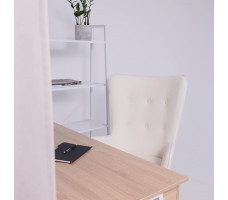 Кресло BELLA (Белла) XL chrome Buble White 15 букле/белый