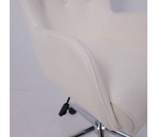Кресло BELLA (Белла) XL chrome Buble White 15 букле/белый