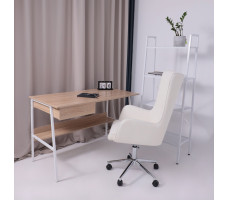Кресло BELLA (Белла) XL chrome Buble White 15 букле/белый