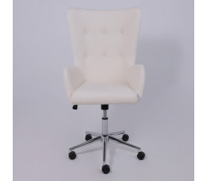 Кресло BELLA (Белла) XL chrome Buble White 15 букле/белый