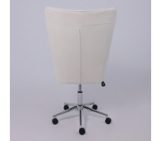 Кресло BELLA (Белла) XL chrome Buble White 15 букле/белый
