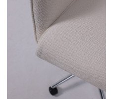 Кресло BELLA (Белла) XL chrome Buble White 15 букле/белый