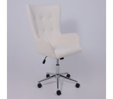 Кресло BELLA (Белла) XL chrome Buble White 15 букле/белый