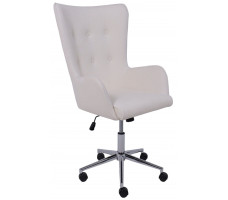 Кресло BELLA (Белла) XL chrome Buble White 15 букле/белый