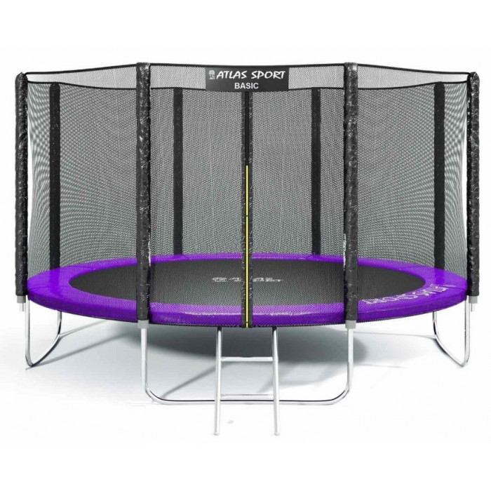 Батут Atlas Sport 404 см (13ft) Basic с внешней сеткой фиолетовый