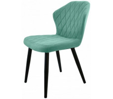 Стул  Гальваник Бергамо ткань Catania Aquamarine / черный