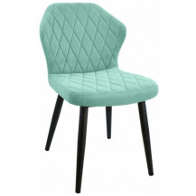 Стул  Гальваник Бергамо ткань Catania Aquamarine / черный