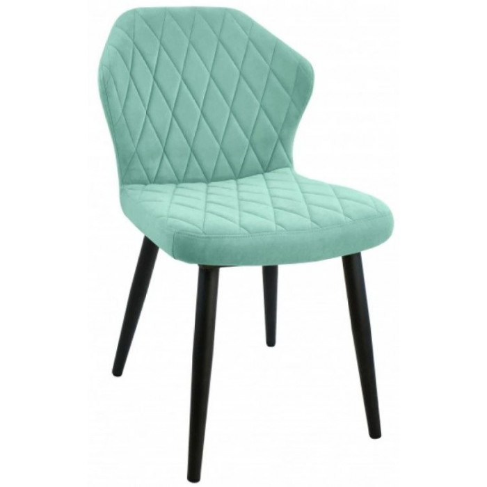 Стул  Гальваник Бергамо ткань Catania Aquamarine / черный