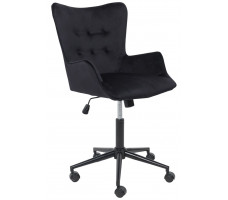 Кресло AksHome BELLA black Seven 035 велюр/черный