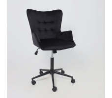 Кресло AksHome BELLA black Seven 035 велюр/черный