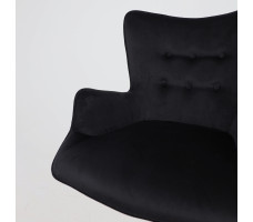 Кресло AksHome BELLA black Seven 035 велюр/черный
