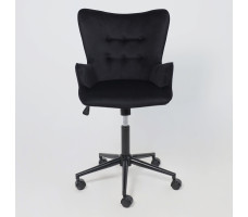 Кресло AksHome BELLA black Seven 035 велюр/черный