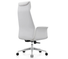 Кресло SPARX Finess PU Chrome / White экокожа/белый