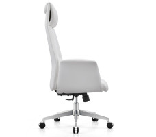 Кресло SPARX Finess PU Chrome / White экокожа/белый