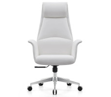 Кресло SPARX Finess PU Chrome / White экокожа/белый