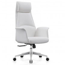 Кресло SPARX Finess PU Chrome / White экокожа/белый