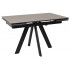Стол раздвижной JACK-120 120(30+30)*80 бежевый камень - compact cer/черный
