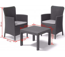 Набор мебели Salvador Balcony Set графит