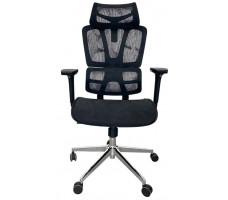 Кресло SitUp PALMA (Пальма) Black chrome (сетка Black/Black)