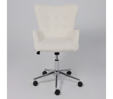 Кресло AksHome BELLA chrome Buble White 15 букле/белый