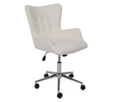 Кресло AksHome BELLA chrome Buble White 15 букле/белый