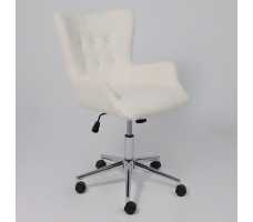 Кресло AksHome BELLA chrome Buble White 15 букле/белый