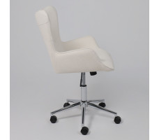 Кресло AksHome BELLA chrome Buble White 15 букле/белый