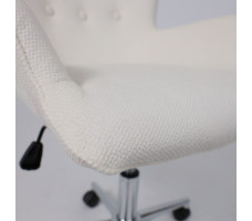 Кресло AksHome BELLA chrome Buble White 15 букле/белый