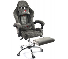 Вибромассажное кресло Calviano Amarone Dark Grey plush ткань темно-серый