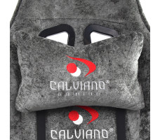 Вибромассажное кресло Calviano Amarone Dark Grey plush ткань темно-серый