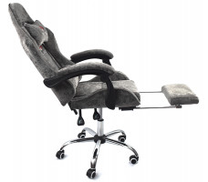 Вибромассажное кресло Calviano Amarone Dark Grey plush ткань темно-серый