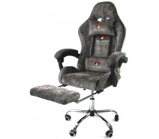 Вибромассажное кресло Calviano Amarone Dark Grey plush ткань темно-серый